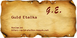 Guld Etelka névjegykártya